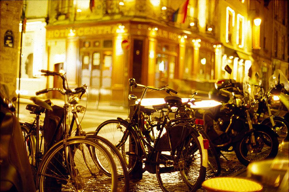 Paris Street at Night